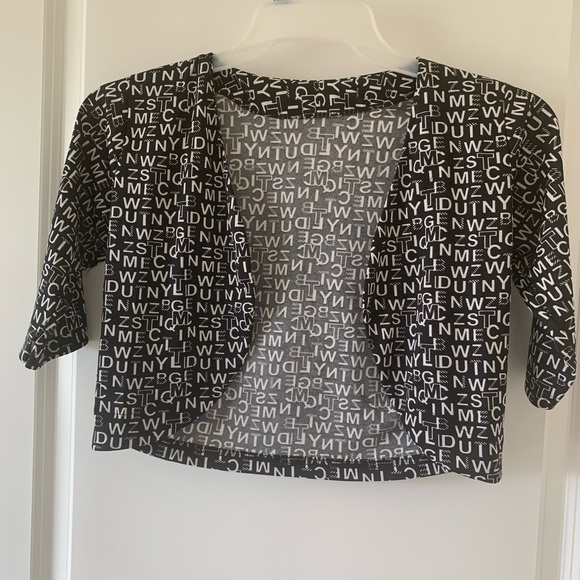 Lettered cardigan open front - Picture 2 of 3